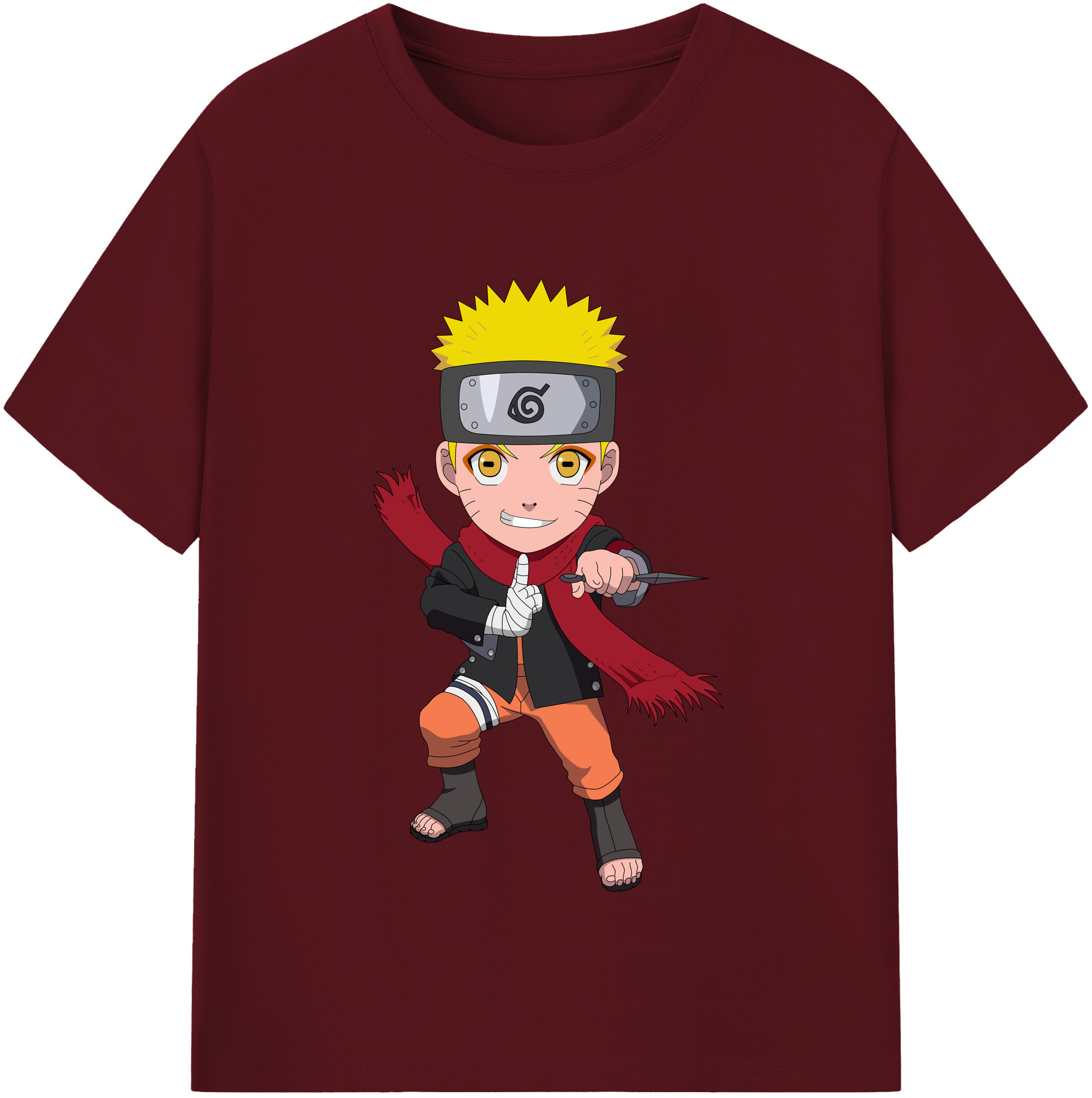（画像用） NARUTO -ナルト- うずまき ナルト Uzumaki Naruto 綿100％半袖Tシャツ（フロントプリント）